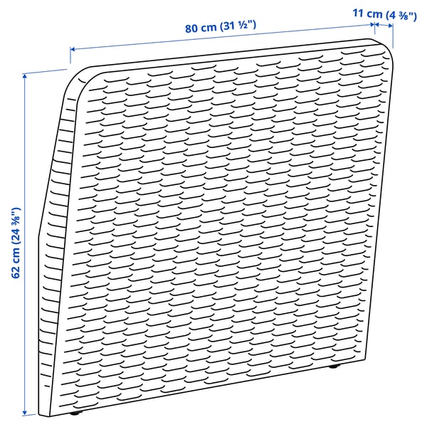 VITTSKÄR Backrest for modular sofa, outdoor, plastic rattan outdoor/dark gray