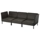 VITTSKÄR Sectional, 3-seat, armrests outdoor/plastic rattan dark gray