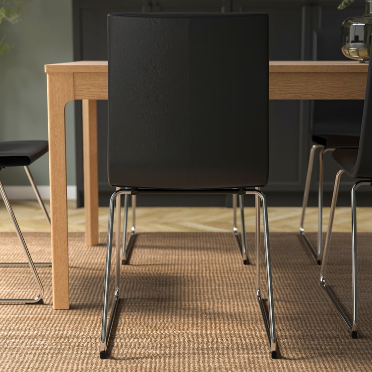 VOLFGANG Chair, chrome plated/Bomstad black IKEA CA