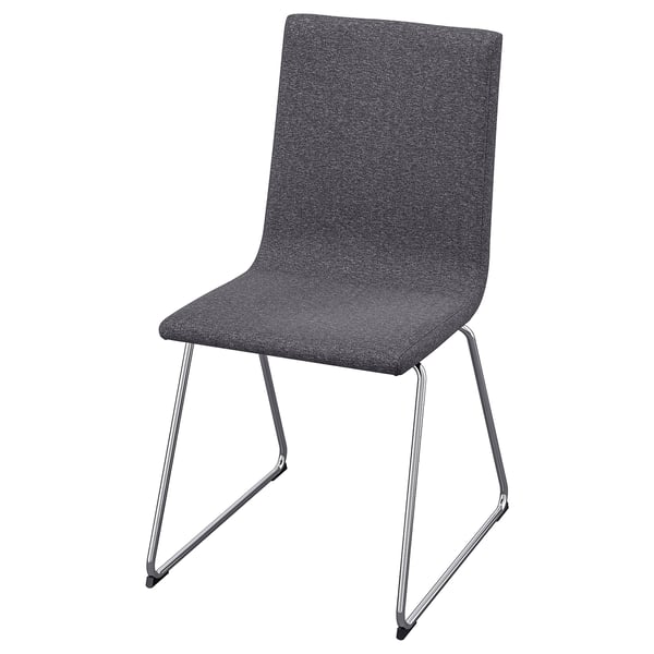 VOLFGANG Chair, chrome plated/Gunnared medium gray IKEA CA