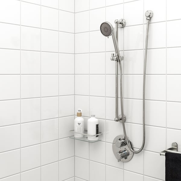 VOXNAN riser rail with hand shower/outlet, chrome plated IKEA CA