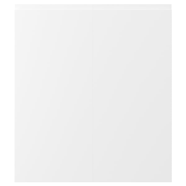 VOXTORP 2-p door/corner base cabinet set, left-handed matt white, 13x30 "
