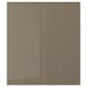 VOXTORP 2-p door/corner base cabinet set, right-handed/high gloss dark gray-brown, 13x30 "