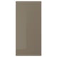 VOXTORP Cover panel, high gloss dark gray-brown, 15x32 1/2 "