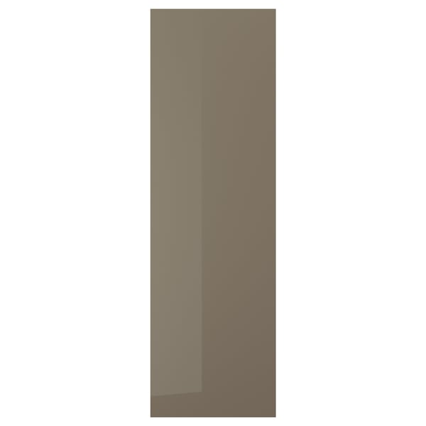 VOXTORP Cover panel, high gloss dark gray-brown, 25x80 "