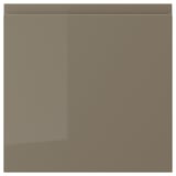 VOXTORP Door, high gloss dark gray-brown, 15x15 "