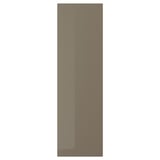 VOXTORP Door, high gloss dark gray-brown, 15x50 "