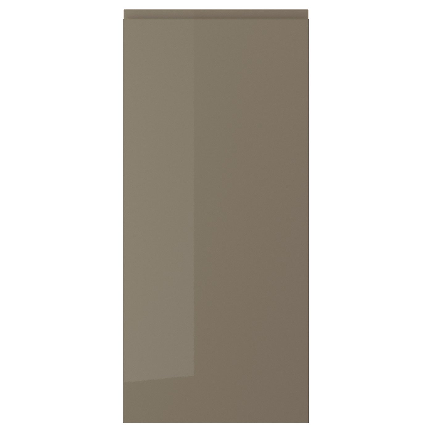 VOXTORP Door - high gloss dark gray-brown 46x102 cm (18x40 ")