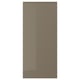 VOXTORP Door, high gloss dark gray-brown, 18x40 "