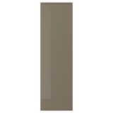 VOXTORP Door, high gloss dark gray-brown, 12x40 "