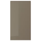 VOXTORP Door, high gloss dark gray-brown, 21x40 "