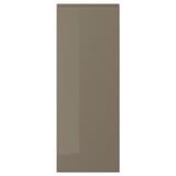 VOXTORP Door, high gloss dark gray-brown, 15x40 "