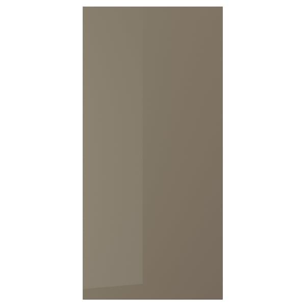 VOXTORP Door, high gloss dark gray-brown, 24x50 "