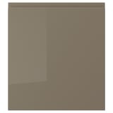 VOXTORP Door, high gloss dark gray-brown, 18x20 "