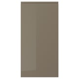 VOXTORP Door, high gloss dark gray-brown, 15x30 "