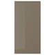 VOXTORP Door, high gloss dark gray-brown, 15x30 "