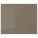 VOXTORP Door, high gloss dark gray-brown, 18x15 "