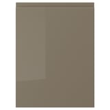 VOXTORP Door, high gloss dark gray-brown, 15x20 "