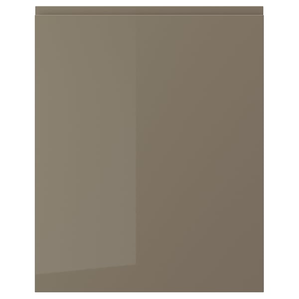 VOXTORP Door, high gloss dark gray-brown, 24x30 "