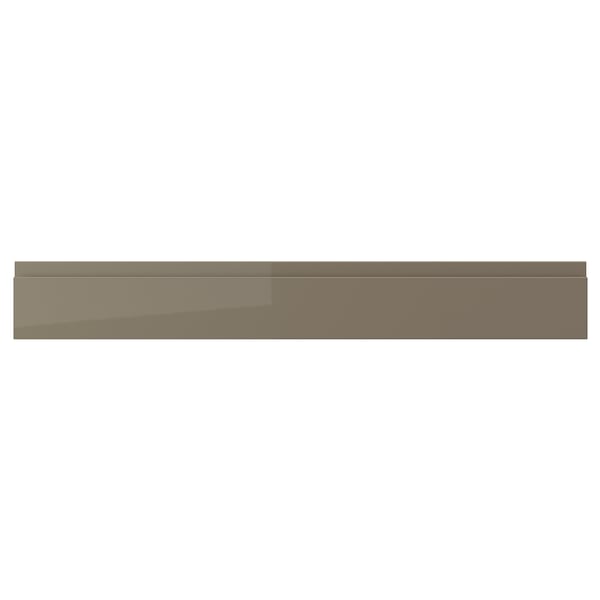 VOXTORP Drawer front, high gloss dark gray-brown, 36x5 "