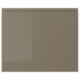 VOXTORP Drawer front, high gloss dark gray-brown, 18x15 "