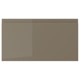VOXTORP Drawer front, high gloss dark gray-brown, 18x10 "