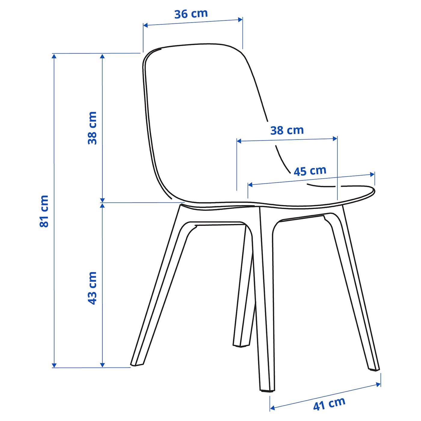 配送料込み IKEA YPPERLIG CHAIR 4脚スタッキング YPPERLIG / ODGER table and 4 chairs, ash/anthracite, 200x90