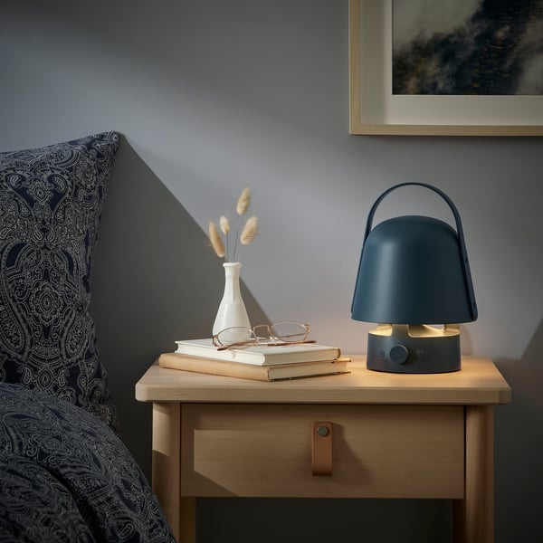 VAPPEBY Luminaire haut-parleur bluetooth, extérieur/bleu