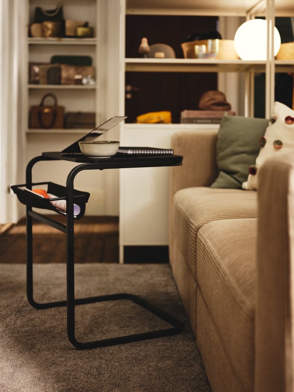OLSERÖD Table d'appoint, anthracite/gris foncé, 20 7/8x19 5/8 "