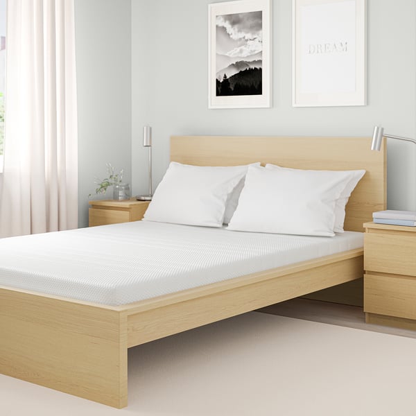 ÅBROTTEN Matelas en mousse, ferme/blanc, Très grand 2 places