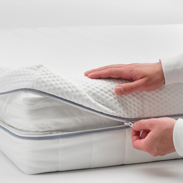 ÅBROTTEN Matelas en mousse, ferme/blanc, 1 place
