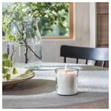 ADLAD Bougie parfumée en verrine, Forêts scandinaves/blanc, 40 hr