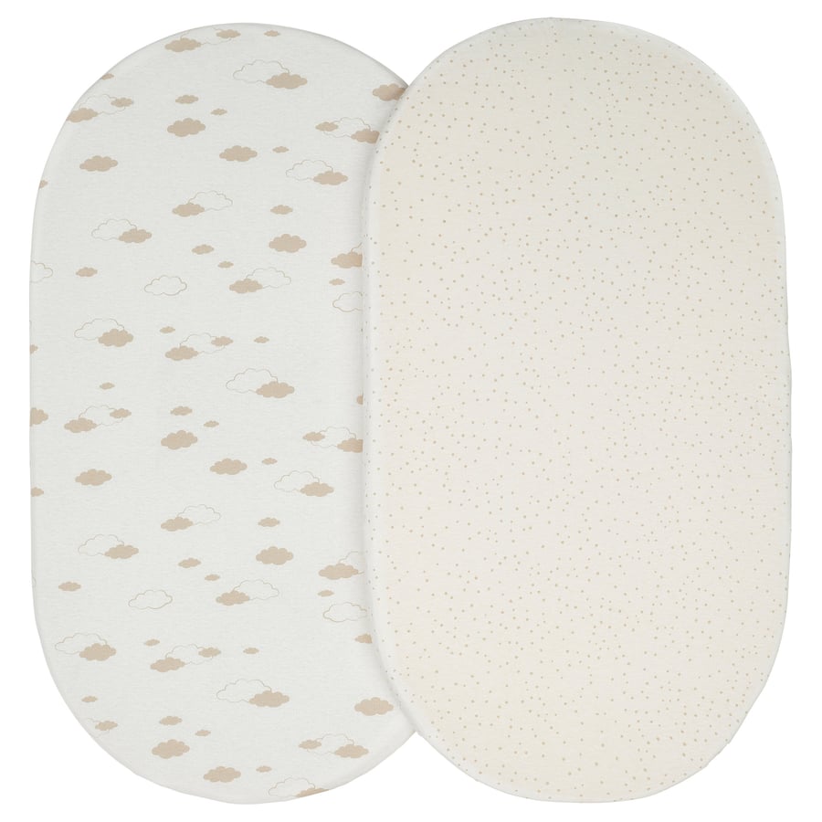 ÄLSKVÄRD drap housse pour berceau, nuages/pois/blanc cassé, 41x75 cm (16x30") IKEA CA