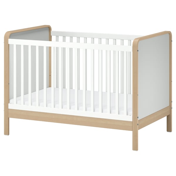 ÄLSKVÄRD Lit de bébé, bouleau/blanc, 27 1/2x52 "