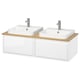 ÄNGSJÖN / BACKSJÖN Mbles-lavabo/lav semi-enc/mitigeurs, ultrabrillant blanc/bambou, 49x21 1/2x16 1/4 "