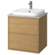 ÄNGSJÖN / BACKSJÖN Meuble à tiroirs/lavabo/mitigeur, eff chêne/gris eff pierre, 25x21 1/2x28 1/4 "