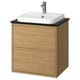 ÄNGSJÖN / BACKSJÖN Meuble à tiroirs/lavabo/mitigeur, eff chêne/noir marbré, 25x21 1/2x28 1/4 "