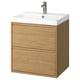 ÄNGSJÖN / BACKSJÖN Meuble à tiroirs/lavabo/mitigeur, eff chêne, 24 1/8x21x27 1/2 "