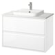 ÄNGSJÖN / BACKSJÖN Meuble à tiroirs/lavabo/mitigeur, ultrabrillant blanc/blanc marbré, 37x21 1/2x28 1/4 "