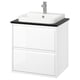 ÄNGSJÖN / BACKSJÖN Meuble à tiroirs/lavabo/mitigeur, ultrabrillant blanc/noir marbré, 25x21 1/2x28 1/4 "