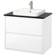 ÄNGSJÖN / BACKSJÖN Meuble à tiroirs/lavabo/mitigeur, ultrabrillant blanc/noir marbré, 31x21 1/2x28 1/4 "