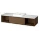 ÄNGSJÖN / BACKSJÖN Meuble de sdb avec lavabo, brun eff chêne/blanc marbré, 67x21 1/2x16 1/4 "