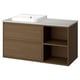 ÄNGSJÖN / BACKSJÖN Meuble de sdb avec lavabo, brun eff chêne/gris eff pierre, 49x21 1/2x28 1/4 "