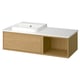 ÄNGSJÖN / BACKSJÖN Meuble de sdb avec lavabo, eff chêne/blanc marbré, 49x21 1/2x16 1/4 "