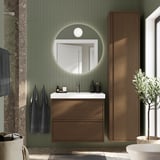ÄNGSJÖN / ORRSJÖN Meuble à tiroirs/lavabo/mitigeur, brun eff chêne, 31x21 3/4x27 5/8 "
