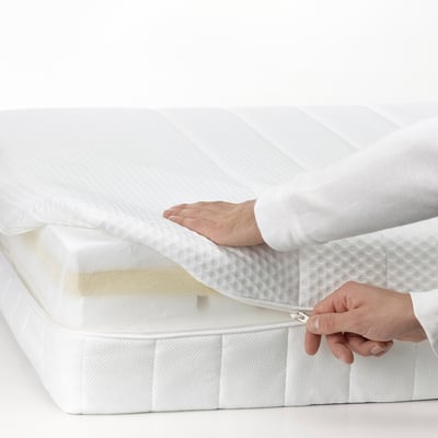 ÅKREHAMN Matelas en mousse, mi-ferme/blanc, Grand 2 places