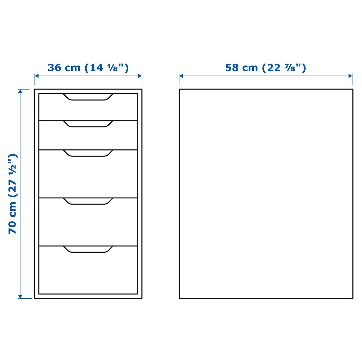 Alex Caisson A Tiroirs Blanc 36x70cm Ikea Canada Ikea