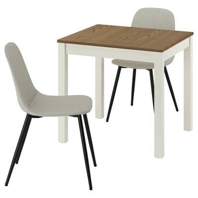 ÅLHULT / NORDMANSSKÄR Table et 2 chaises, beige/brun/Tonerud gris noir, 31 1/2x29 1/8 "