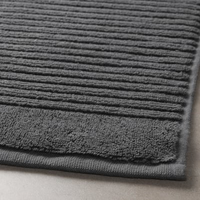 ALSTERN Tapis de bain, gris foncé, 20x31 "