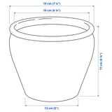 AMBRARÖNN Cache-pot, intérieur/extérieur/blanc, 6 "